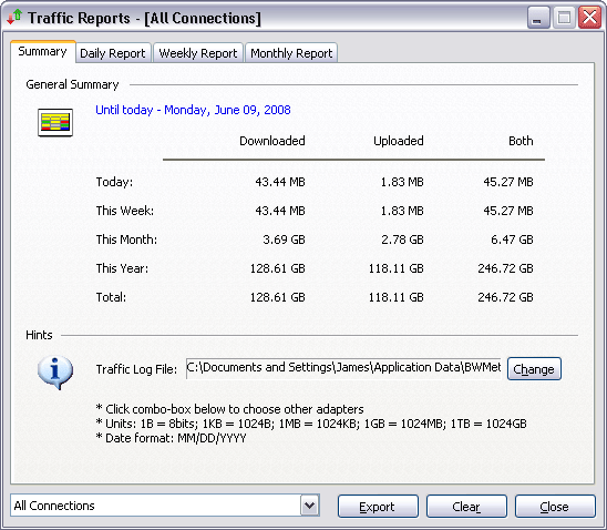 Traffic Summary